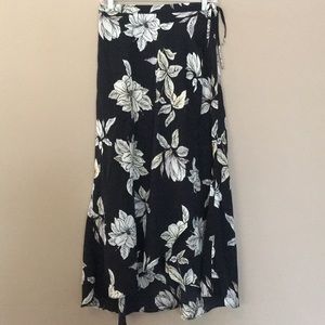 High-low wrap skirt
